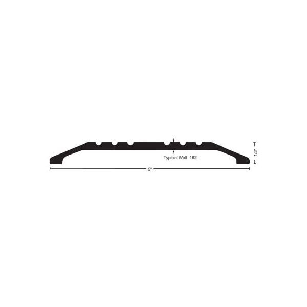 National Guard Products SADDLE THRESHOLD 7 FT LENGH, 5 in. WIDE, HIGH 1/2 ALUMINUM - 425 84