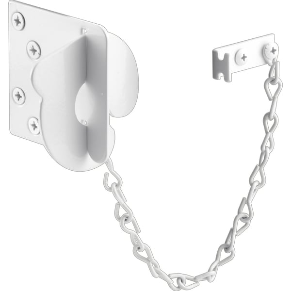 Prime-Line Texas Security Bolt, Stamped Steel Construction, White Painted Finish Single Pack - U 9493