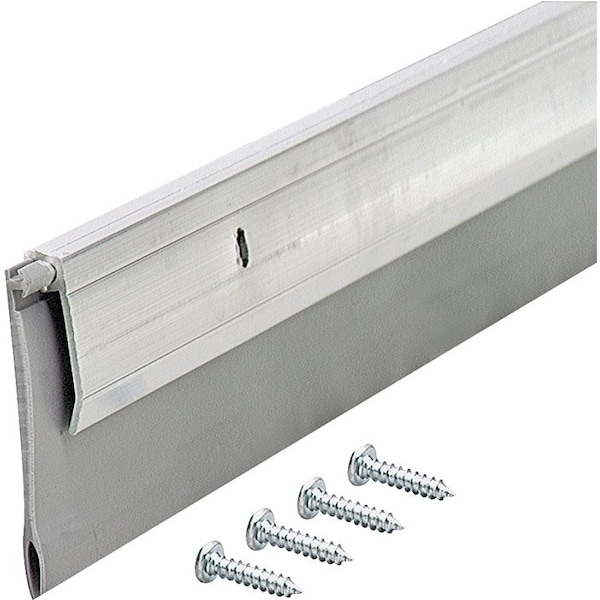 M-D Building Products 0 Door Sweep, 48 in L, Aluminum Flange, Vinyl Insert - 5413