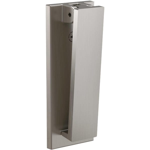 Trama 4.75 in. Reed Door Knocker, Satin Nickel, 4PK - TR3240445