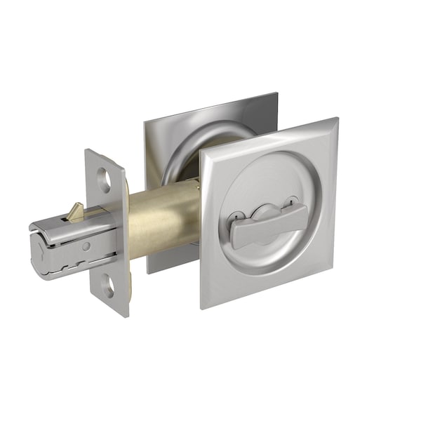 Richelieu 2 716inch 62 mm Square Pocket Door Privacy Pull, Brushed Nickel - 17SNB42