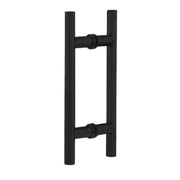 Richelieu 6inch 152 mm Center to Center Round BacktoBack Pull for Glass Door, Matte Black - 87H2R196900
