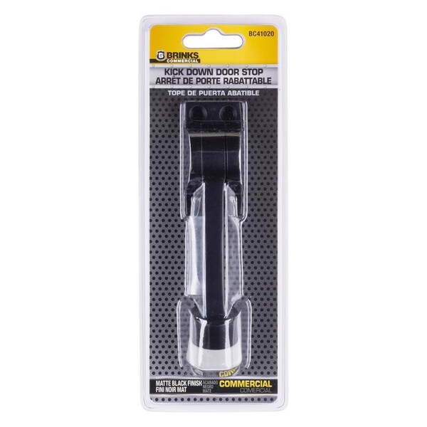 Brinks Commercial Brinks Commercial Steel Matte Brass/Black Kick-Down Door Holder Mounts to door 1 in. - BC41020