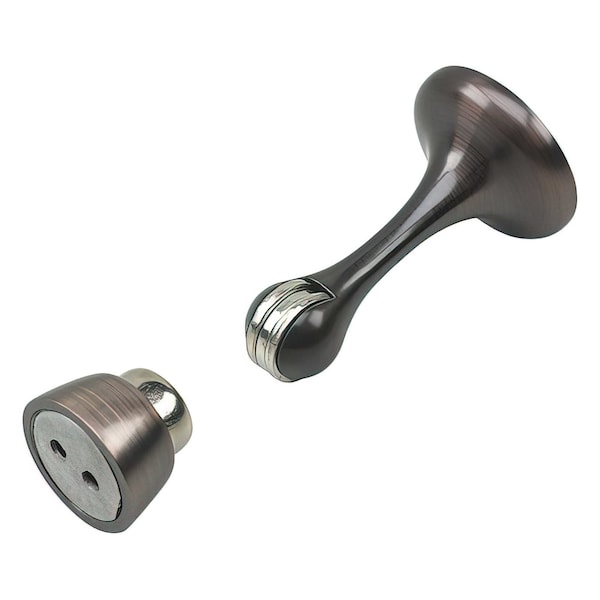 Richelieu 3inch 76 mm Magnetic Door Stop, OilRubbed Bronze - 67ORBR