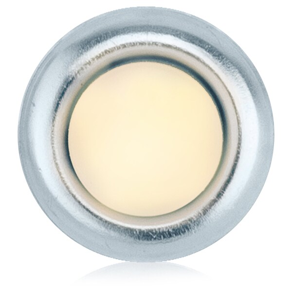 Newhouse Hardware Round Lighted Wired Replacement Door Chime Push Button, Silver Rim with White Center - FMBSL
