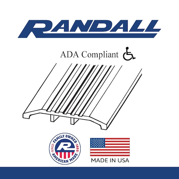 Randall 8' x 6" Wide x 1/2" High Corrugated Threshold - 8 FT A-80
