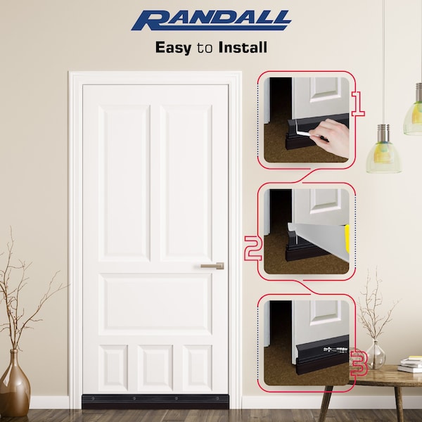 Randall TRIPLE SEAL SWEEP UP TO 1In. GAP - 3 FT V-62T-BR