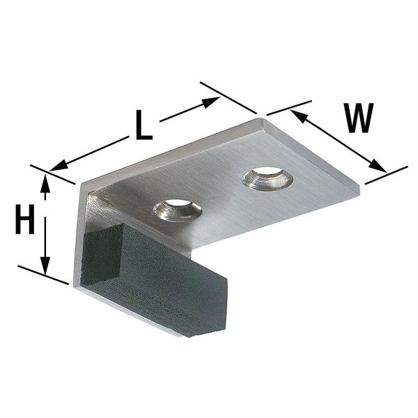 Rockwood Header Door Stop, Brass, 1"H x 1-1/2"W - 488.15