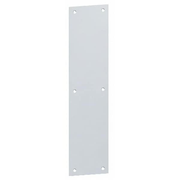 Hager 4 x 16 in. Square Corner Push Plate, No. 052477 Bright Brass - 30S4163