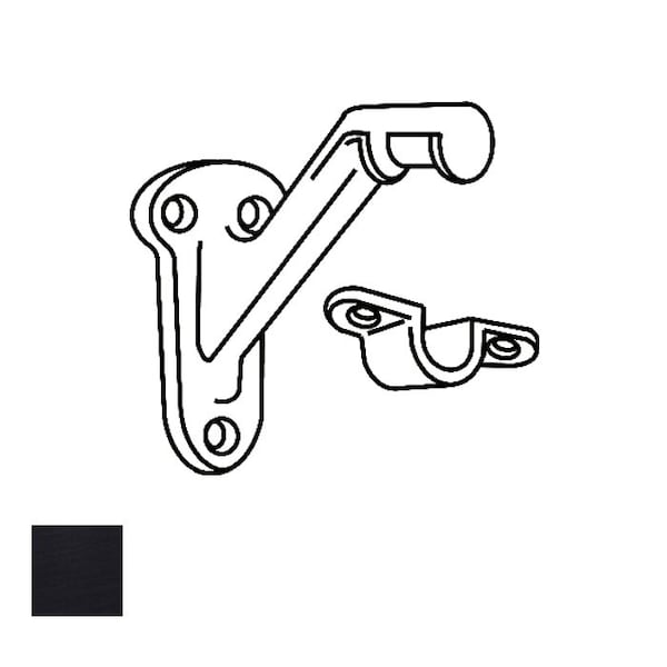 Cal-Royal Heavy Duty Cast Aluminum Hand Rail Bracket, 3-1/4 Height, 1-7/16 Width, 3-1/4 Projection, US1 - HDHB40-1
