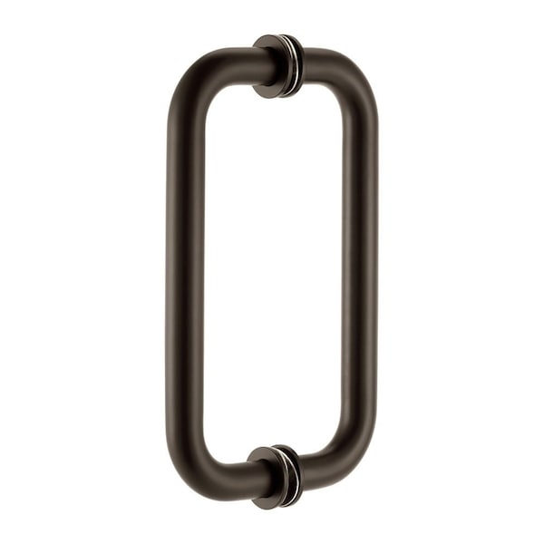 Richelieu 8inch 203 mm Center to Center Tubular BacktoBack Pull for Glass Shower Door, OilRubbed Bronze - SDTRDB07508ORB