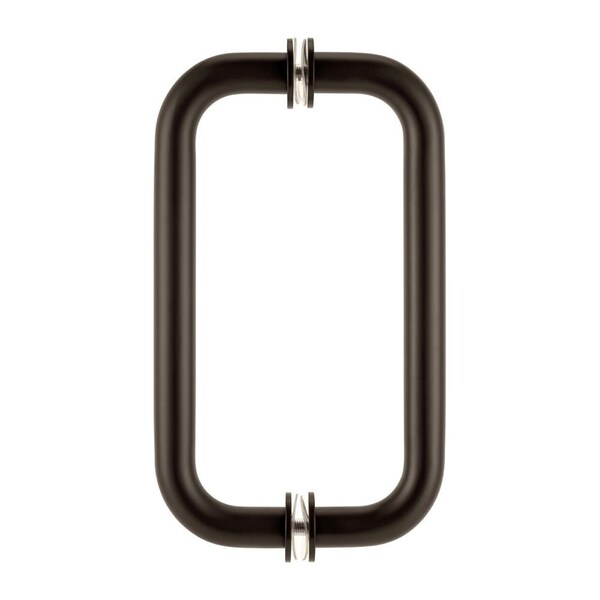 Richelieu 8inch 203 mm Center to Center Tubular BacktoBack Pull for Glass Shower Door, OilRubbed Bronze - SDTRDB07508ORB