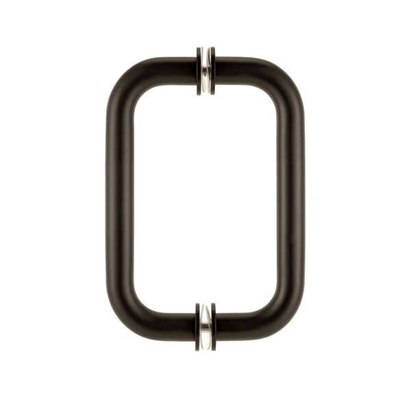 Richelieu 6inch 152 mm Center to Center Tubular BacktoBack Pull for Glass Shower Door, OilRubbed Bronze - SDTRDB07506ORB