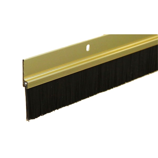 Randall 3' Gold Anodized Aluminum Brush Door Sweep For Gap Up To 1 1/2" - 3 FT BS-220-G