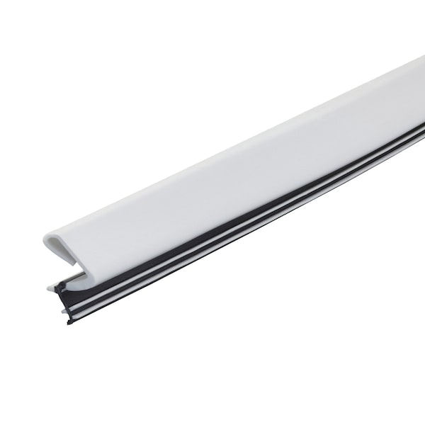 M-D Building Products 84 in. White Premium Rubber PLATINUM Top and Sides Door Seal for Doors with Kerf/Channel - 91890