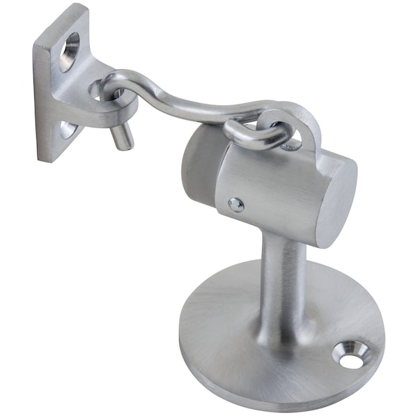 Brinks Commercial Brinks Brass Satin Chrome Silver Door Stop Mounts to floor 2-1/2 in. - BC40076