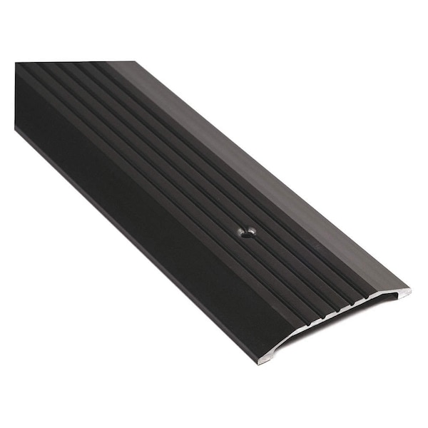 Randall 4' x 4" Wide x 1/2" High Anodized Dark Bronze Corrugated Threshold - 4 FT A-76-DB