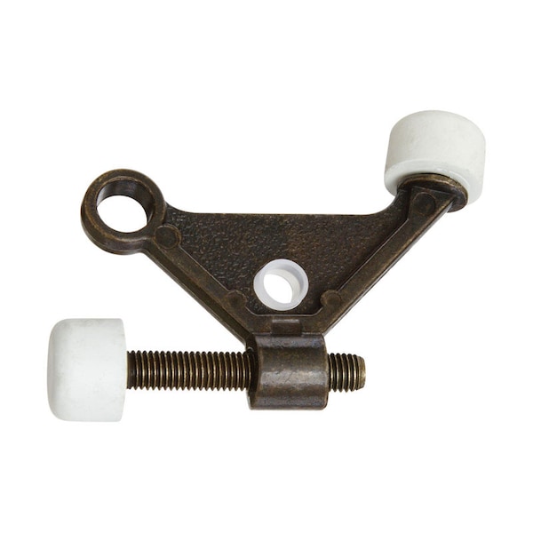National Hardware National Hardware Zinc w/Rubber Tip Antique Brass Bronze Hinge Pin Door Stop Mounts to door - N159-046