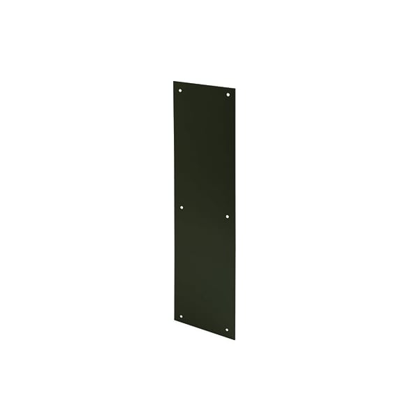 Prime-Line Door Push Plate, 4 in. x 16 in., Bronze (Single Pack) - J 4686