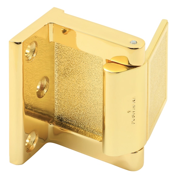 Prime-Line Hotel Door Blocker/Door Stop in Bright Brass Single Pack - MP4933