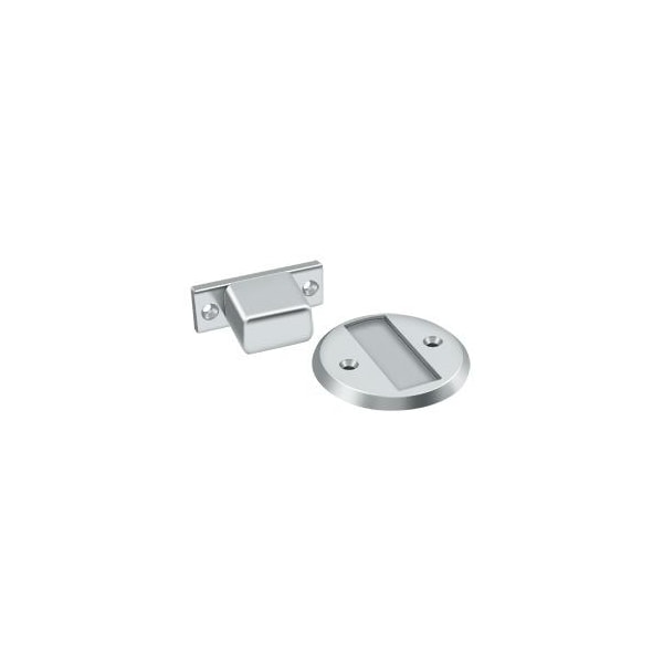 Deltana Magnetic Door Holder Flush 2-1/2" Diameter Bright Chrome - MDHF25U26