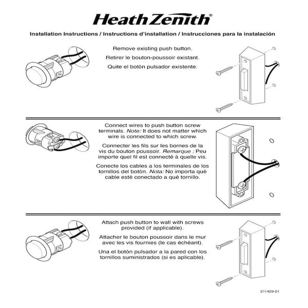 Heath-Zenith Heath Zenith Oil Rubbed Bronze Brown Metal Wired Pushbutton Doorbell - SL-557-00