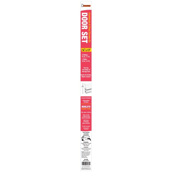 Frost King Frost King White Aluminum/Vinyl Weather Seal For Doors 17 ft. L X 0.75 in. - VA17WH