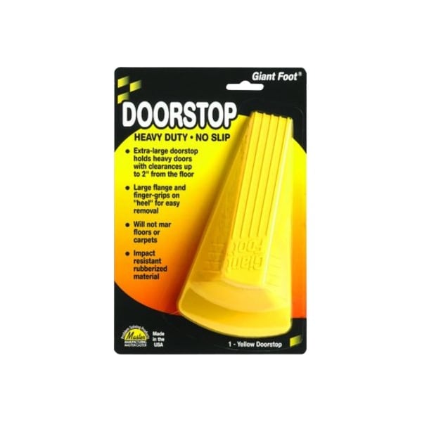 Giant Foot Doorstop, 3-1/2"x6-3/4"x2", Safety Yellow - MAS00966