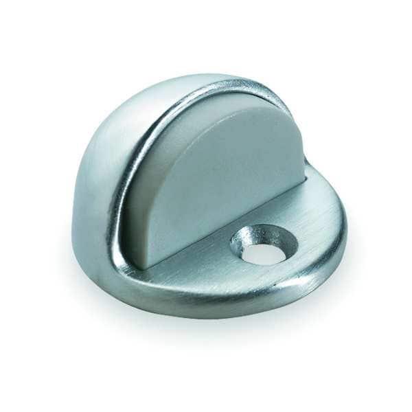 Zoro Select Dome Door Stop, Satin Chrome, 1-1/4"H - 5U608