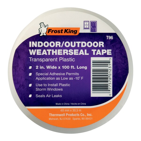 Frost King Frost King Clear Indoor and Outdoor Weatherseal Tape 2 in. W X 100 ft. L - T96H