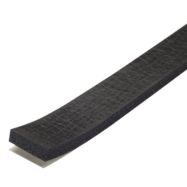 M-D Building Products Weatherstrip Tape, 1 in W, 14 in Thick, 10 ft L, Sponge Rubber, Black - 43155