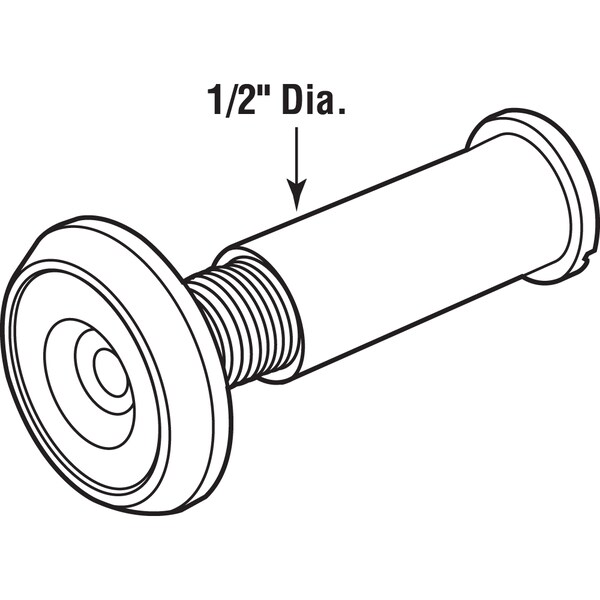Prime-Line 1/2 in. Bore 180-Degree Solid Brass, Bright Brass Finish, Door Viewer Single Pack - U 9892