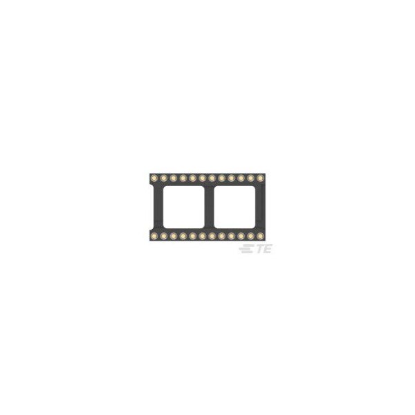 Te Connectivity Ic Socket, Dip24, 24 Contact(S), 2.54Mm Term Pitch, 0.6Inch Row Spacing, Solder - 2-1571552-8