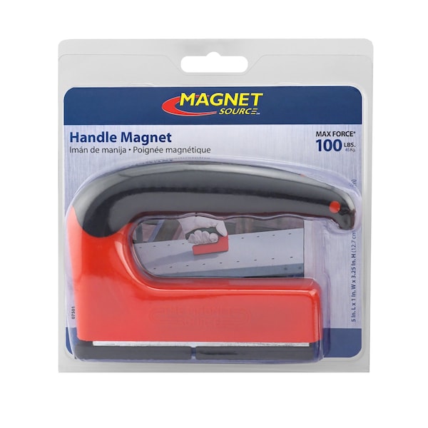 Master Magnetics Magnet Source 5.25 in. L X 1 in. W Red Handle Magnet 100 lb. pull 1 pc - 07501