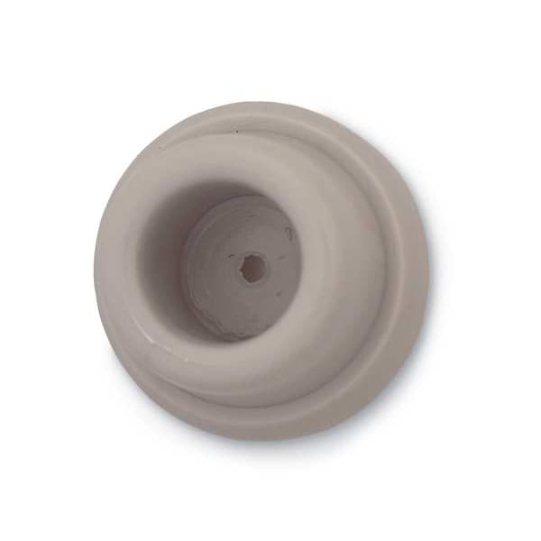 Zoro Select Concave Door Stop, Rubber, Gray, 1-7/8"H x 5/8"W - 4JG95