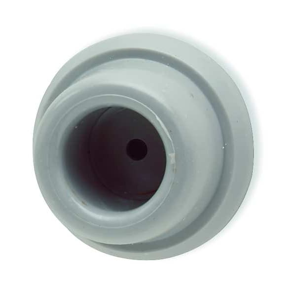 Zoro Select Concave Door Stop, Rubber, Gray, 1-7/8"H x 5/8"W - 4JG95