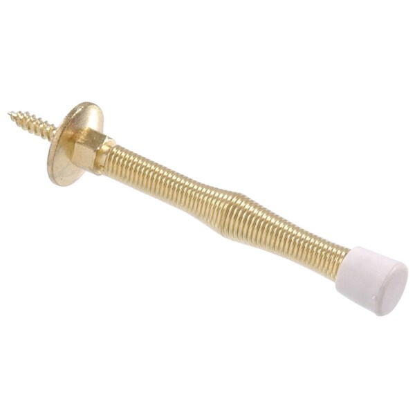 Ornatus Outdoors Carded - Spring Door Stop, Brass Plated - 3 in. - OR1634916