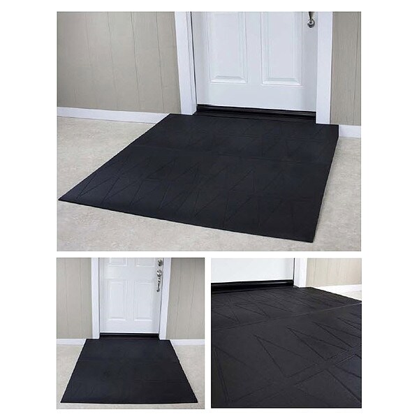 Saferesidential Ramps ADA Ramp, 4-1/4" H, 56" L, 48" W, Black - SRR2425