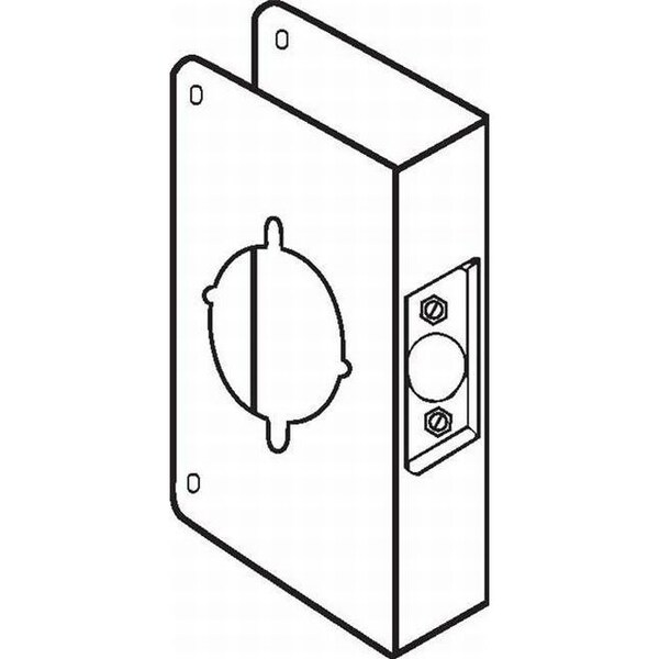 Don-Jo Classic Wrap Around for Deadbolt with 1-1/2" Hole with 2-3/4" Backset and 1-3/8" Door - CW7PB