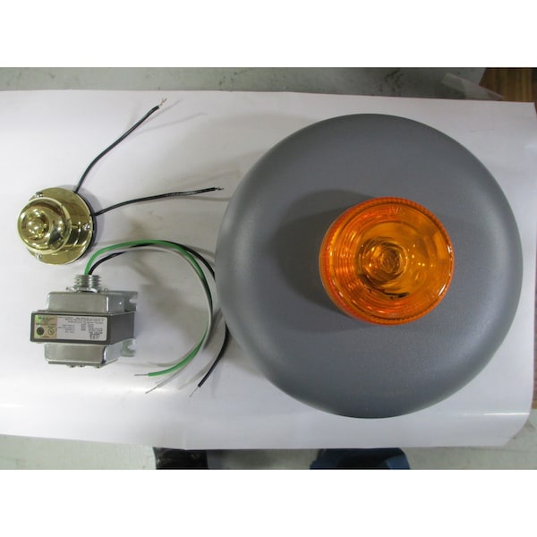 Wl Jenkins Warehouse Doorbell Kit, 8 Bell w/ Flashering Light, Amber - DB-3034A
