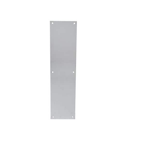 Propation 3 x 12 in. Square Corner Push Plate, Satin Stainless Steel - PR2178008