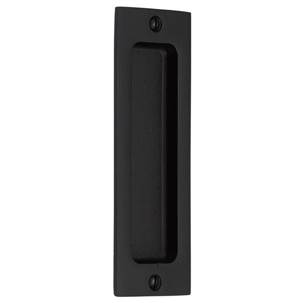 Patioplus 2 x 6 in. Rustic Modern Rectangular Flush Pull, Flat Black - PA2667432