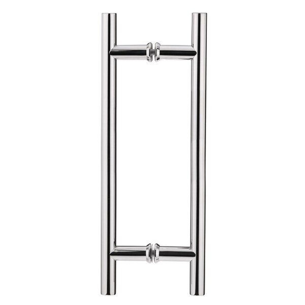 Richelieu 6inch 152 mm Center to Center Round BacktoBack Pull for Glass Door, Stainless Steel - 87H2R196170