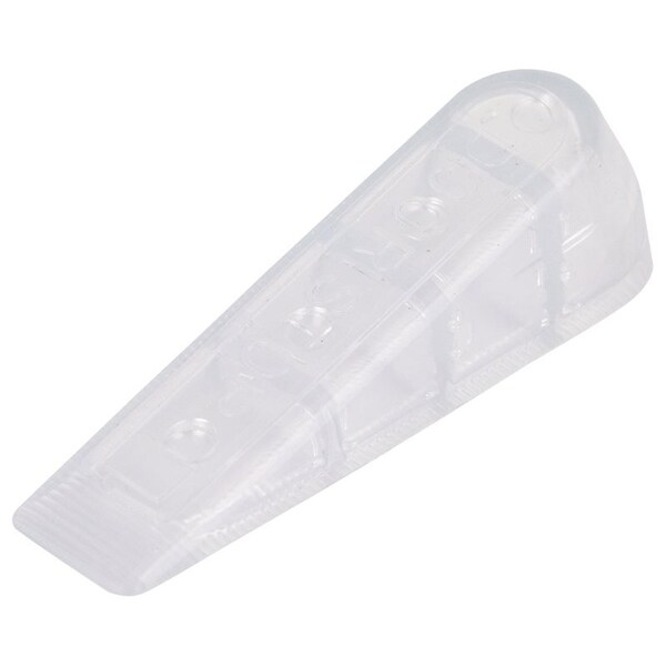 Prosource Door Stop, 1 in W x 4 in L x-1/4 in H Projection, Rubber, Clear - FE-50932-PS