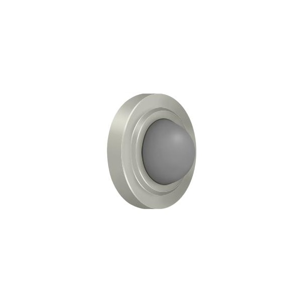 Deltana Convex Flush Bumper 2-3/8" Diameter Satin Nickel - WBC238U15