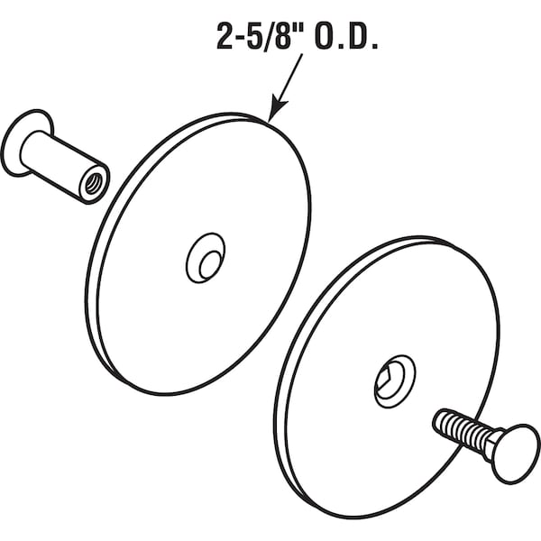 Prime-Line Steel Door Hole Cover Plate, Stainless Steel Single Pack - U 10677