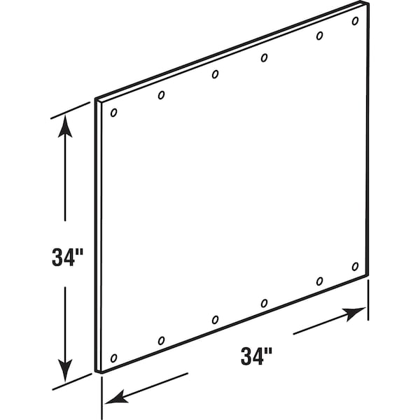 Prime-Line 34 in. x 34 in. Stainless Steel Kickplate (Single Pack) - J 5018