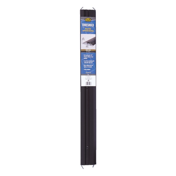 M-D Building Products M-D Building Products 0.75 in. H X 3.75 in. W X 36 in. L Aluminum/Vinyl Deluxe Low Threshold Brown - 10116