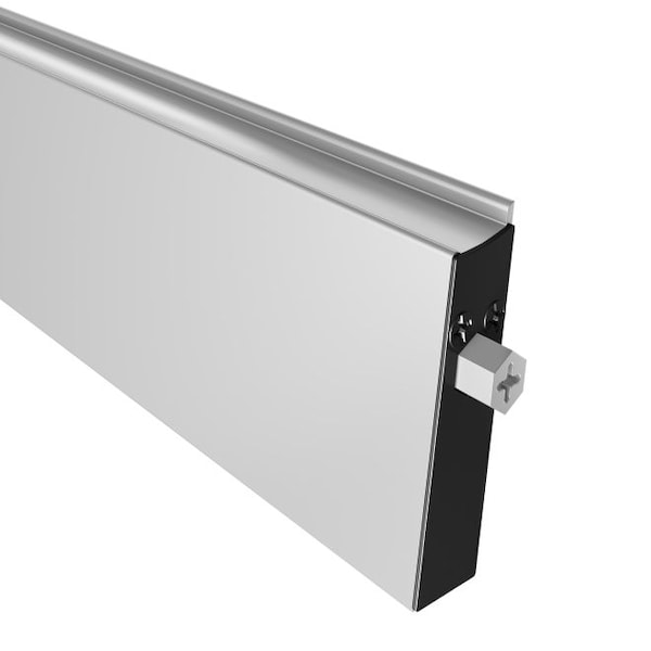 Pemko 412CPKL36 36" Surface Mounted Automatic Door Bottom with Prene Clear Aluminum - 412CPKL36
