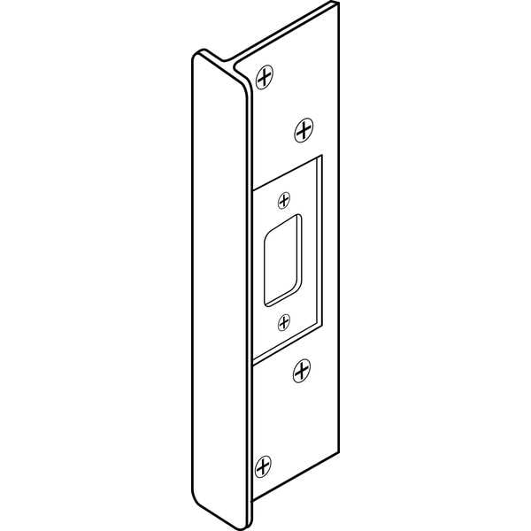 Zoro Select Door Latch Guard, Aluminum, Aluminum, 6"L x 1-3/4"W - 2MDH5